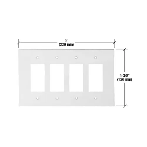 CRL PMP402 Clear Quad Designer Acrylic Mirror Plate