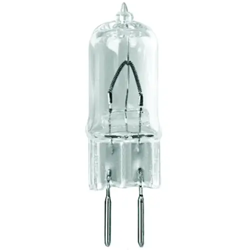 Feit Electric BPQ100T4/JCD/RP Halogen Bulb, 100 W, Candelabra GY6.35 Lamp Base, JCD T4 Lamp, 3000 K Color Temp Clear