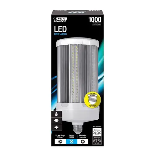Feit Electric C20000/5K/LED LED Bulb Cylinder E26 (Medium) Natural Light 1000 W Daylight