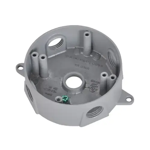 HUBBELL ELECTRICAL PRODUCTS BRD-4 Gray Weatherproof Round Outlet Box