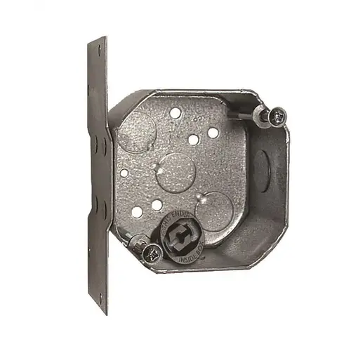 HUBBELL WIRING 294-1 CEILING FAN BOX 4 IN. OCTAGON 2-1/8 IN. DEEP FA BRACKET Gray