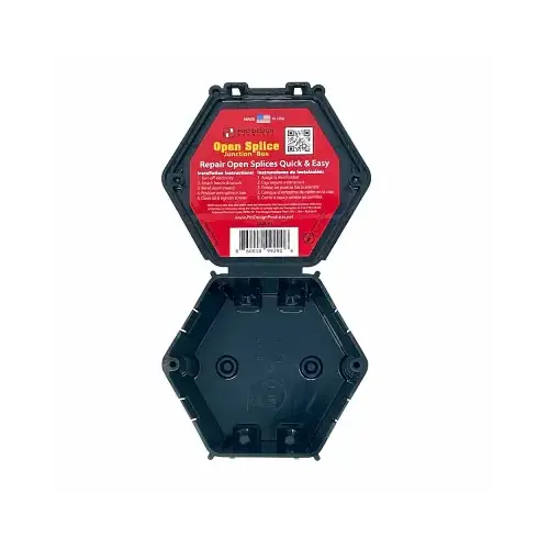 PRO DESIGN PRODUCTS LLC OSJB-V1 Junction Box Open Splice Old Work 25.8 cu in Octagon Plastic 4 gang Black Black