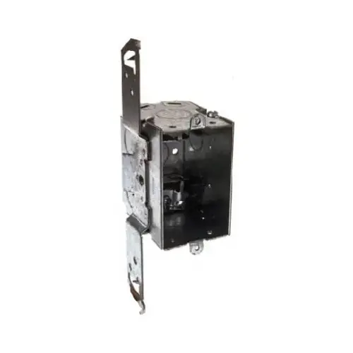 RACO 574 Switch Box, TS Bracket, BX Clamps, Plaster Ears, 3 x 2.75-In.
