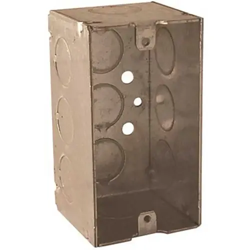 RACO 670RAC 4 in. x 2 in. Handy Box Welded 2-1/8 in. Deep with Eleven 1/2 in. KO's Gray