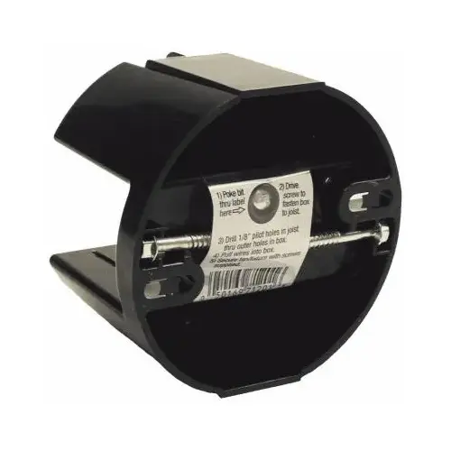 RACO 7120 4-Inch Round Non-Metallic Ceiling Fan & Fixture Saddle Box Gray