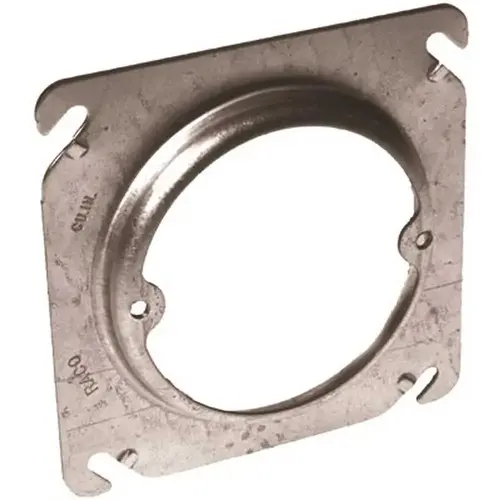 RACO 756 4 in. Square Cover Raised 5/8 in. Open with Ears 2-3/4 in. O.C Gray
