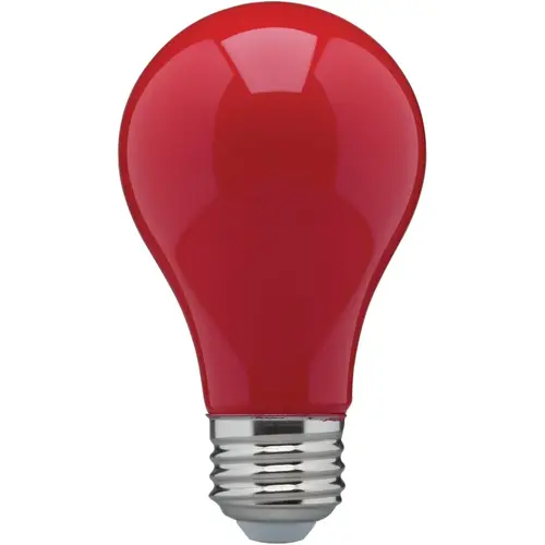Satco S14984 Nuvo 60W Equivalent Red A19 Medium LED Party Light Bulb