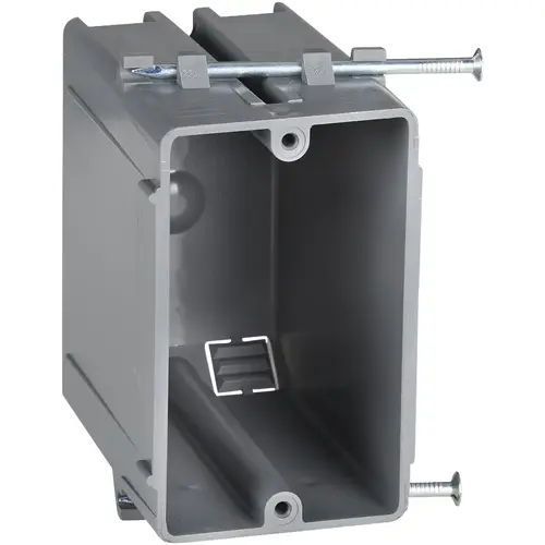 UNBRANDED BCJ-003 1-Gang PVC Molded New Work Wall Electrical Box, 22 Cu. In. Gray