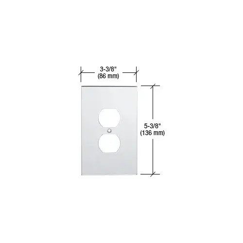 CRL PMP10350B Clear Single Duplex Plug Acrylic Mirror Plates in Bulk