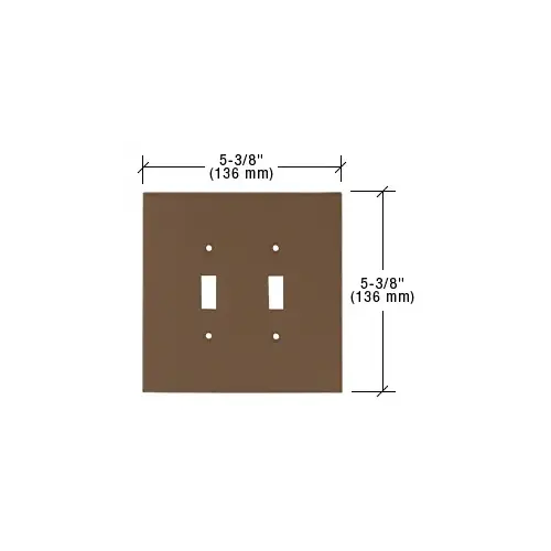 CRL PMP201BRZ Bronze Double Toggle Acrylic Mirror Plate