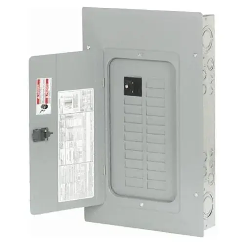 Eaton BR2020B100 BR 100 Amp 20-Space 20-Circuit Indoor Main Lug Load Center with Combination Cover Gray