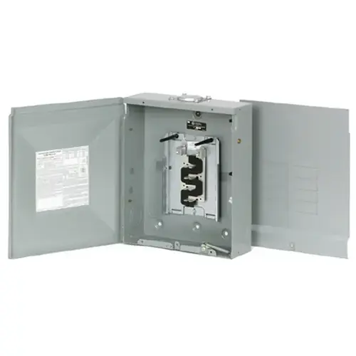 Eaton BR612L125RP BR Load Center, 125 A, 6 -Space, 12 -Circuit, Main Lug, NEMA 3R Enclosure, Plug Mounting Light Gray