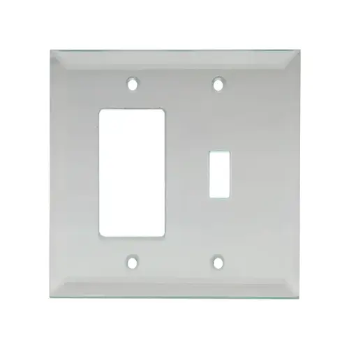 FHC MP14C Clear Decorator/Rocker & Toggle Glass Mirror Plate