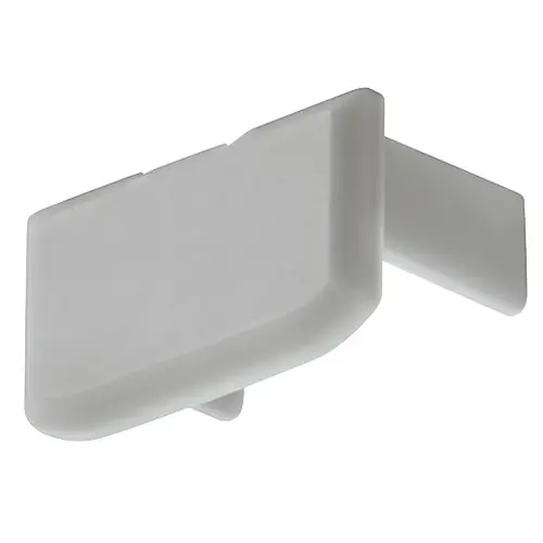 Hafele 833.72.852 Square End Cap, for Hafele Loox profile 2190 Plastic, Plastic, silver colored Silver colored Pair
