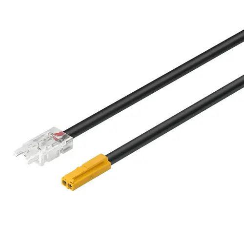 Hafele 833.93.736 Lead, Hafele Loox5 for LED strip light monochrome 8 mm (5/16"), AWG 18 100 mm 4" Also for constant current strip lights, Length: 100 mm (4"), 5 A/18, 12V