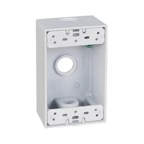 HUBBELL ELECTRICAL PRODUCTS FSB50-3-W White Weatherproof 1-Gang Rectangular Outlet Box