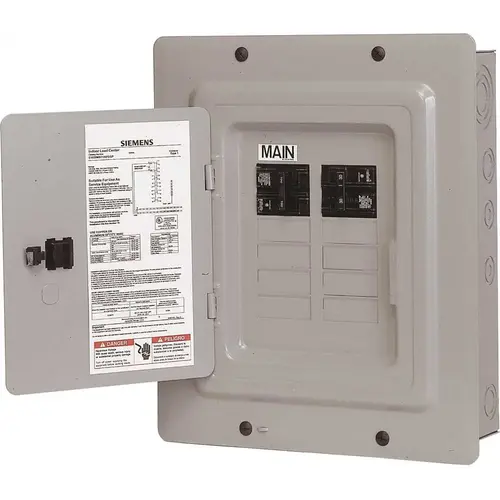 Siemens E1020MB1100FCGP 100 Amp 10-Space 20-Circuit Main Breaker Load Center Renovation Value-Pack Gray