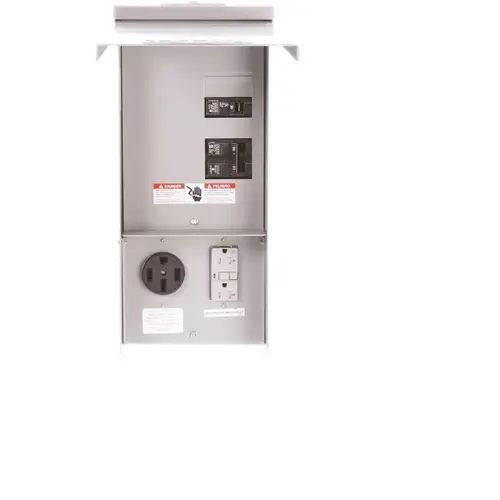 Siemens TL17US Temporary Power Outlet Panel 20 and 50 Amp Receptacles - Unmetered Gray