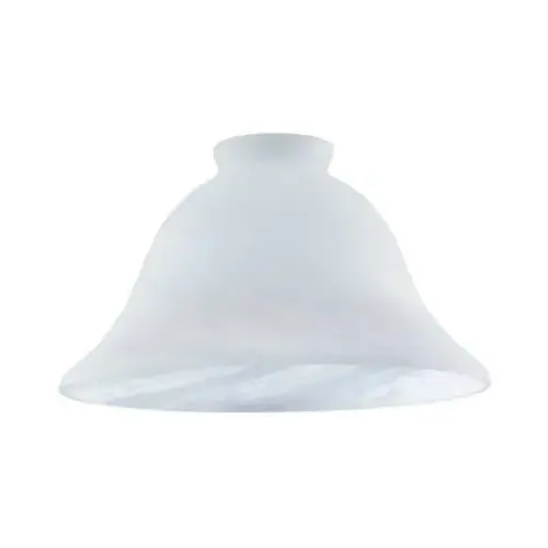 Westinghouse 81333 Light Shade, Wide Bell, Glass, White
