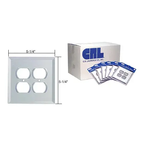 CRL B6C Clear Mirror Glass Double Duplex Plug in Bulk Pack