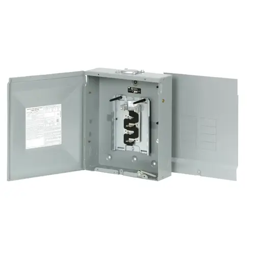 Eaton BR816L125RP BR Load Center, 125 A, 8 -Space, 16 -Circuit, Main Lug, NEMA 3R Enclosure, Plug Mounting Light Gray