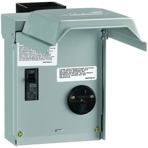 General Electric U013CP RV Power Outlet, 30 A, 120 V, Surface Mounting