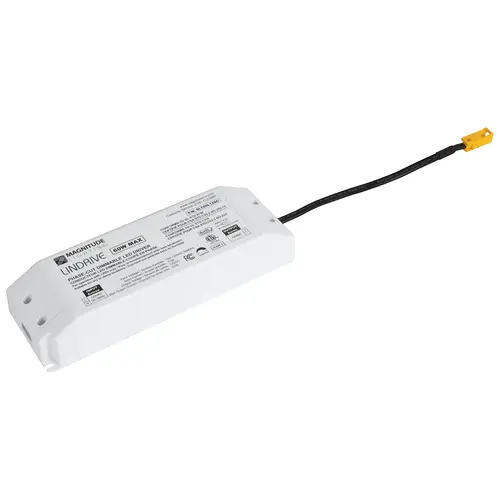 Hafele 833.02.609 Dimmable Driver, 12V, With Hafele Loox5 Female Socket 190 x 60 x 35 mm 1 3/8" 7 15/32" 60 W 2 11/32" Lindrive Series, 60W, 5A, L x W x H: 190 x 60 x 35 mm (7 15/32" x 2 11/32" x 1 3/8")