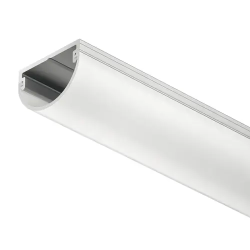 Hafele 833.71.928 Aluminum Profile, Hafele Loox Drawer Profile 2194, for LED Strip Lights also suitable for under unit mounting in furniture, Diffuser: Milky Profile: Silver colored, anodized Diffuser: milky