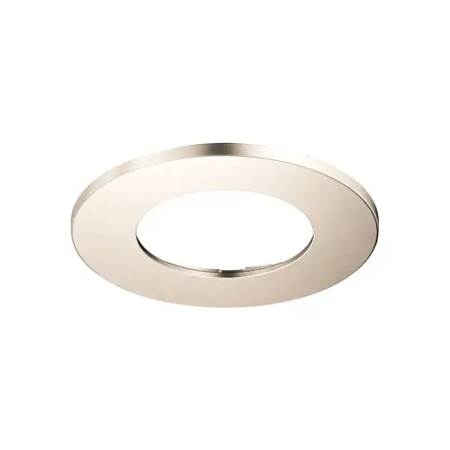 Hafele 833.72.524 Recess Mount Trim Ring, for Recess Mounted Modular Pucks for Hafele Loox5 round drill hole: diameter 58 mm (2 5/16"), stainless steel colored nickel plated Stainless steel colored, Nickel plated