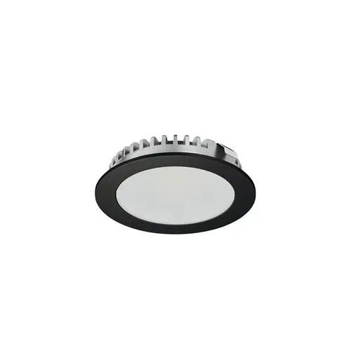 Hafele 833.72.535 Recess Mounted Downlight, Round, Hafele Loox LED 2094, zinc alloy, 12 V 60 lm/W 150 lm Aluminum, Light color: Warm white 3000K, luminous flux: 150 lm, black