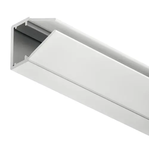 Hafele 833.74.733 Glass Edge Profile, Hafele Loox Profile 5108 for LED strip lights 10 mm Diffuser, milky Profile: Silver colored Diffuser: milky