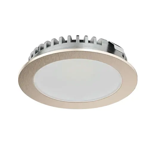 Hafele 833.75.547 Recess Mounted Downlight, Hafele Loox LED 3094, zinc alloy, 24 V 64 lm/W 160 lm Aluminum, warm white 3000 K, stainless steel coloured, nickel plated, energy efficiency class G
