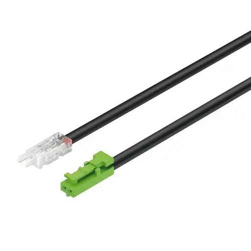 Hafele 833.75.732 Adapter lead, For LED Strip Lights With Loox5 Clip Loox5 LED strip light 5 mm monochrome 7 mm 1 x Clip, Loox5 LED strip 5 mm monochrome 1 x plug, Loox 2-pole 24 V Also for constant current strip lights, Length: (78 3/4") 2000 mm