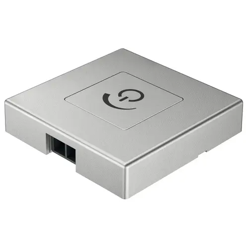 Hafele 833.89.134 Dimmer, Soft On/Off Switching, Modular with touch Soft on/off switching, With contact, plastic, silver colored Silver colored
