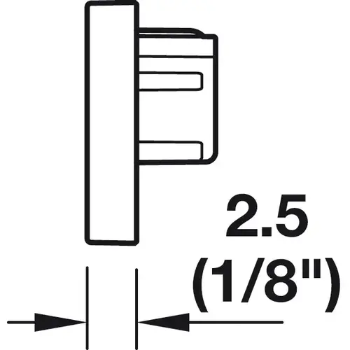 Hafele 833.95.774 end cap, For Hafele Loox5 profile 2101 Plastic, Plastic, silver colored Silver colored