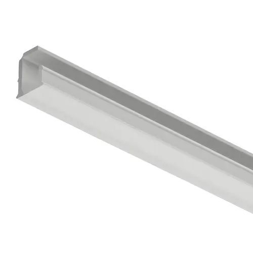 Hafele 833.95.802 Profile for recess mounting, Hafele Loox5 profile 1102, for LED strip lights, plastic 70 - 80 % Internal width 5 mm, Length: 2500 mm (98 7/16"), white opal Profile: Opal white