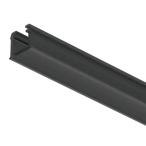 Hafele 833.95.990 Profile for recess mounting, Hafele Loox5 profile 1101, for LED strip lights, plastic 92"  20 % Internal width 8 mm, Length: 2337 mm (92"), black Profile: Black