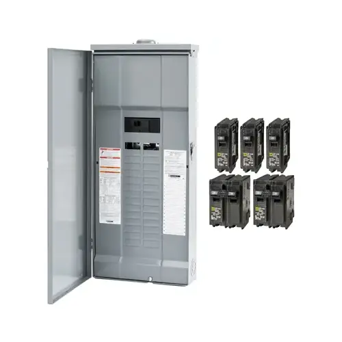 Square D HOM3060M200PRBVP Load Center, 60 -Pole, 200 A, 30 -Space, Plug-On Neutral, NEMA 3R Enclosure