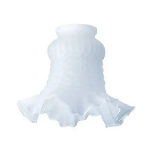 Westinghouse 81242 Light Shade, Bell, Globe, Floral, Glass, White