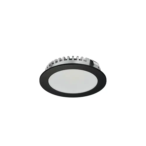 Hafele 833.75.325 Recess Mounted Downlight, Round, Hafele Loox LED 3094, zinc alloy, 24 V 64 lm/W 160 lm Aluminum, Light color: Warm white 3000K, luminous flux: 160 lm, black
