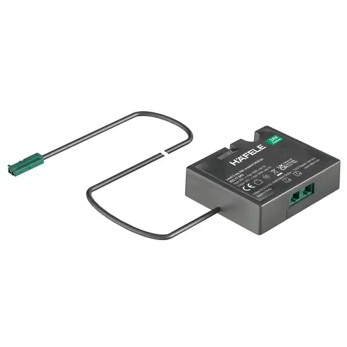 Hafele 833.77.842 2-way distributor, Hafele Loox5 24 V with lead and switching function for 1 switch with integrated lead cable and switching function for 2 outputs, max. connected wattage 90 W Black