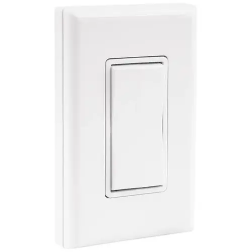 Hafele 850.00.940 Wall Switch, Battery-Free Wireless For Use with Hafele Press and Pair and Connect Mesh Distributors, single White