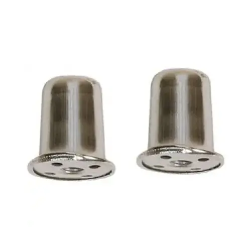 Jandorf 60110 Lamp Finial, Top Hat, Nickel Finish, 1-In   pair