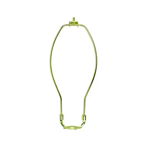 Jandorf 60122 Lamp Harp, 10 in L, Polished Brass Fixture