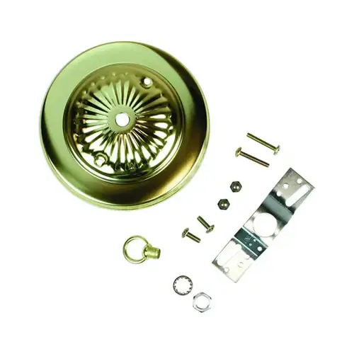 Jandorf 60214 Canopy Kit, Ceiling, Traditional, Brass, For: Outlet Box and Hang Ceiling Fixture