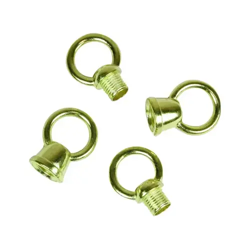 Jandorf 60243 Swag Hook Ceiling Male & Female Loop, 1 x 1/8-In. IP    Pair Brass