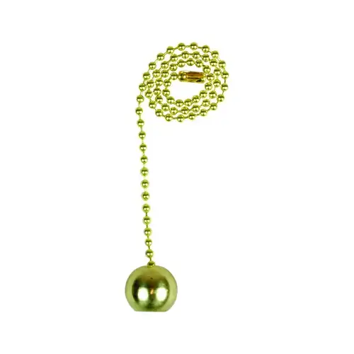 Jandorf 60314 Pull Chain, 12 in L Chain, Solid Brass