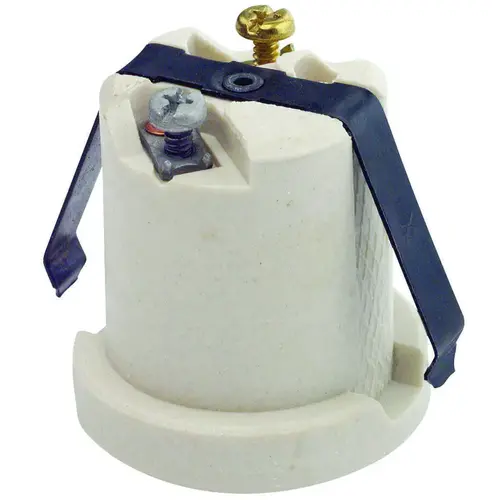 Leviton 002-08880-000 8880 Lamp Holder, 250 V, 660 W, Porcelain Housing Material, White