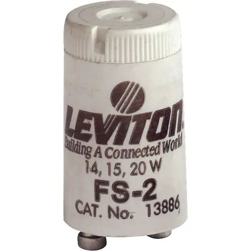 Leviton 002-13886-000 14W/15W/20W 2-Pin T8 FS-2 Fluorescent Starter