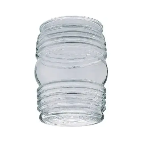 Westinghouse 85617 Light Shade, 3-5/8 in Dia, Jelly Jar, Glass, Clear